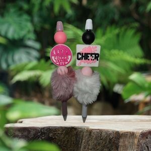 Pink White Black Handmade Cheer Pens